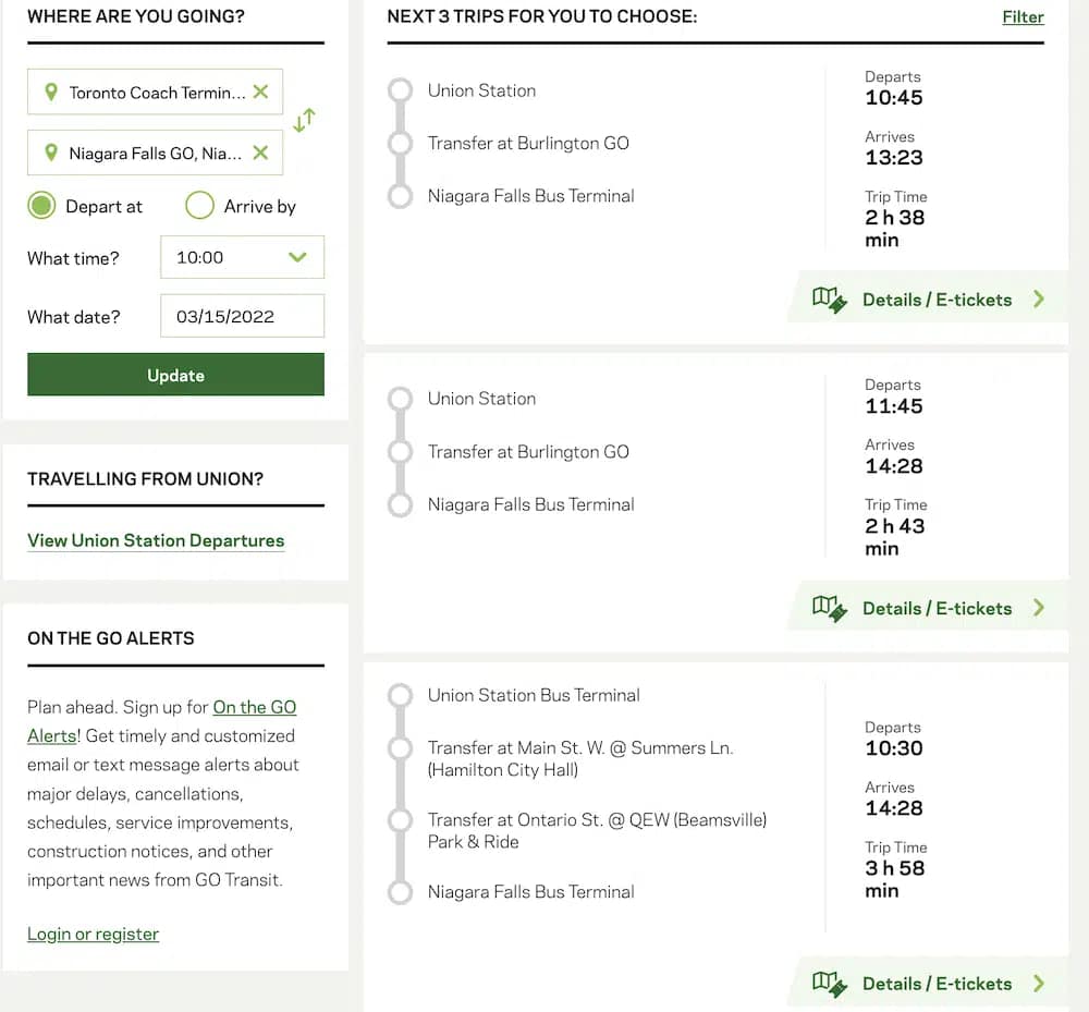 How to Get to Niagara Falls From Toronto by Bus, Train, Uber or Tour 3 Getting to Niagara Falls from Toronto with the GO Train