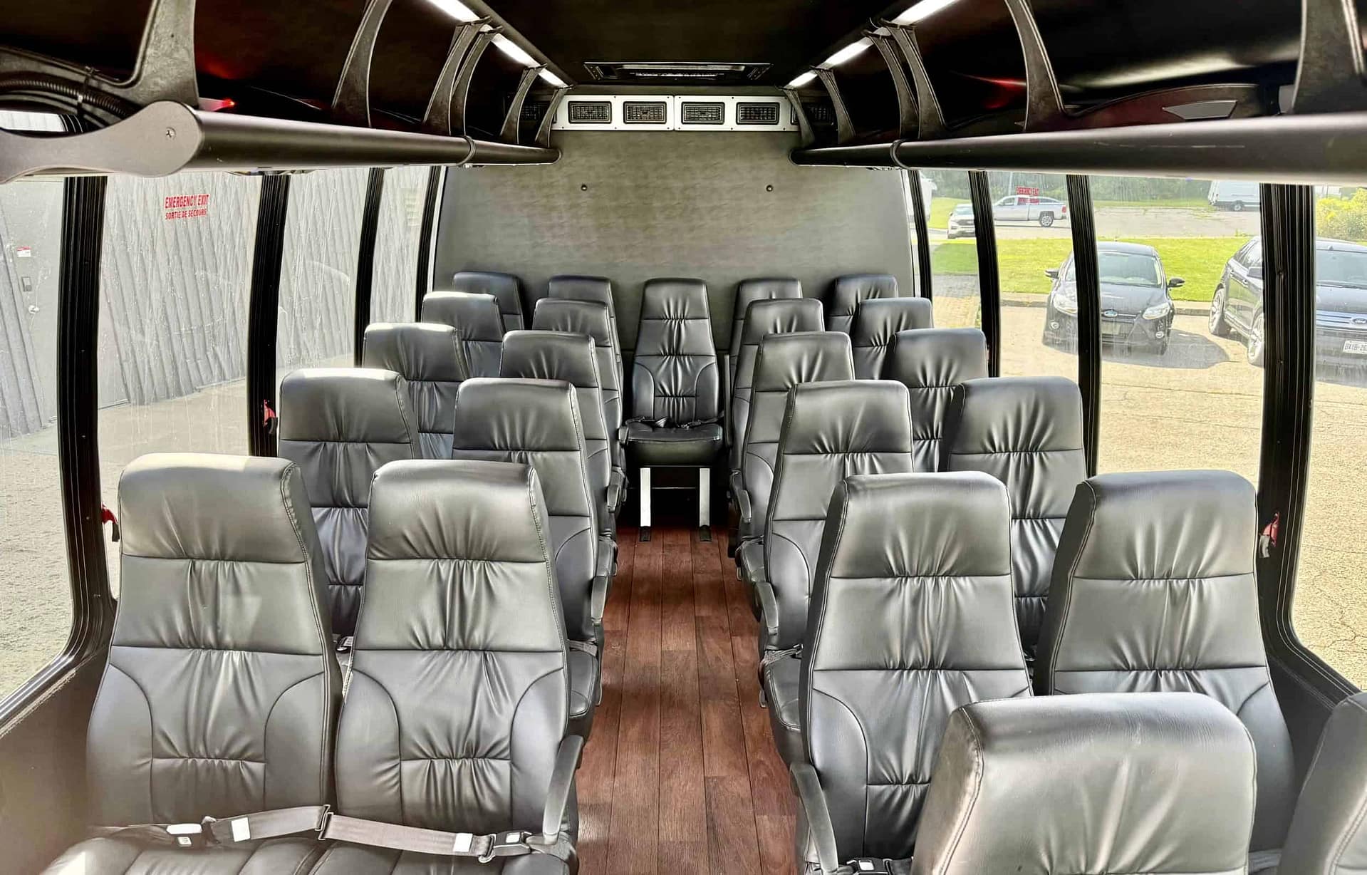 About Us 24 Queen Tour Bus Interior