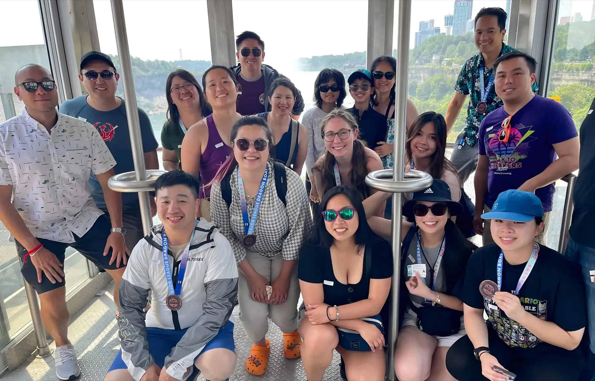 Niagara Falls Private Tours 15 Private tour group riding the funicular down to the Niagara City Cruises boat
